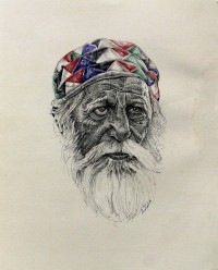 Saeed Lakho, untitled, 10 x 12 Inch, Balpen & Pointer, Figurative Painting, AC-SL-012